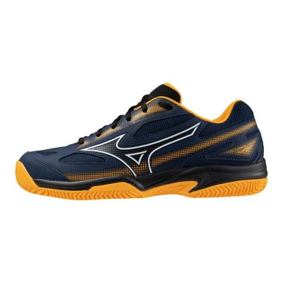 Zapatillas Padel Mizuno Break Shot 4 Padel Mujer - Azul Marino / Blancos / Naranjas - Chile M248UEJ